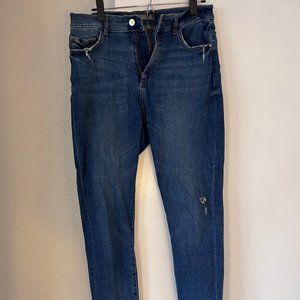 DL1961 Farrow Skinny High Rise Instasculpt Distressed Ankle Jeans Size 31